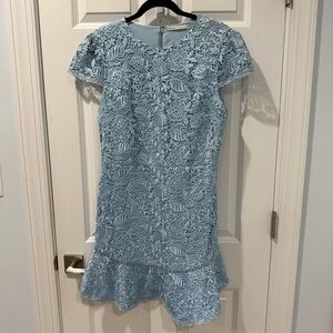 Alice + Olivia Light Blue Lace Dress